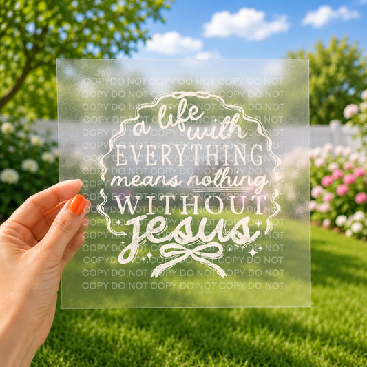 A life with everything means nothing without Jesus