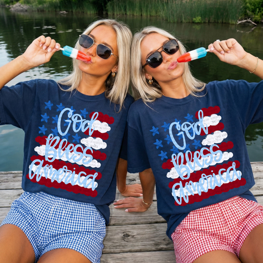 God bless America (light blue)