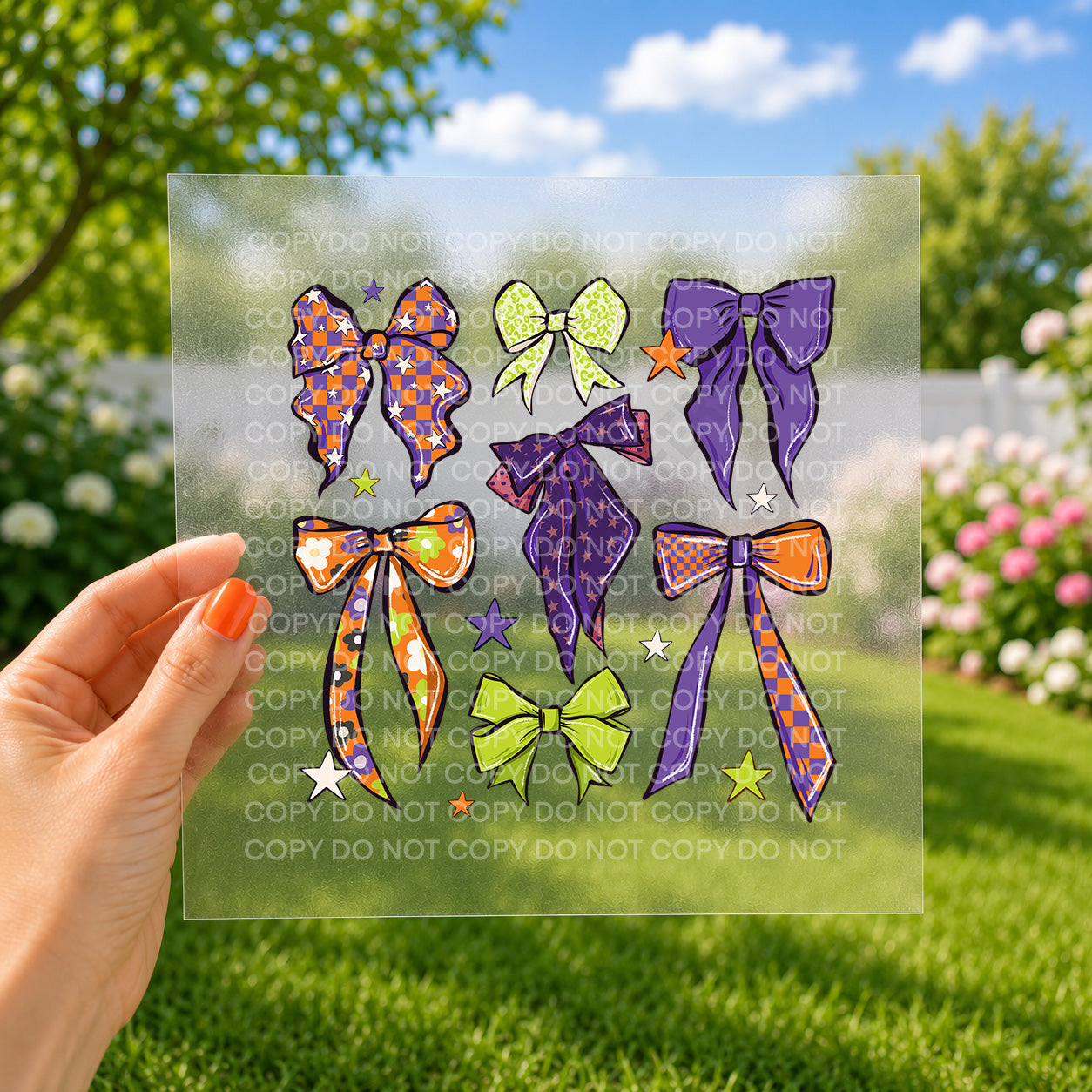Halloween bows purple