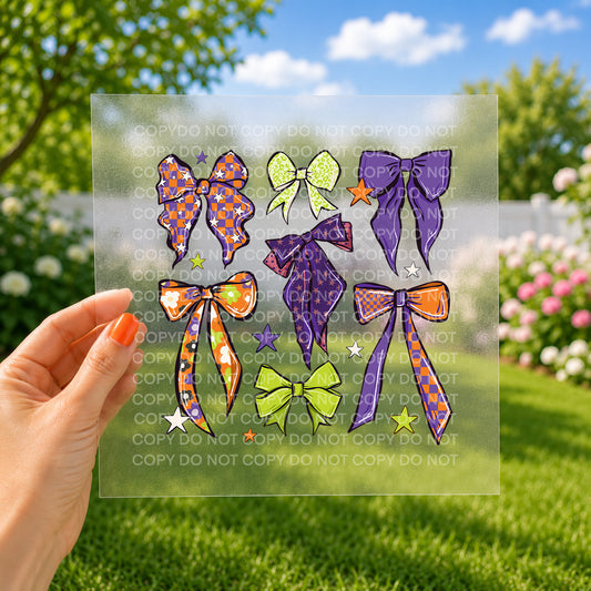 Halloween bows purple