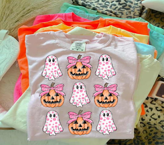 Pumpkin and ghost collage
