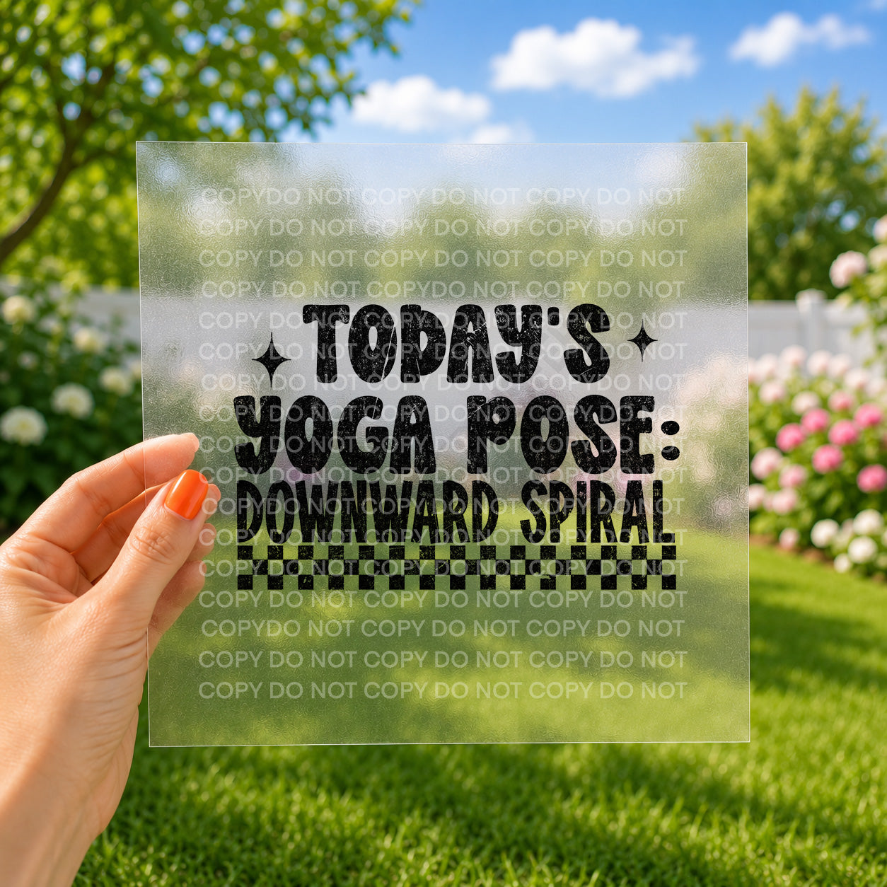 Today's yoga pose: Downward spiral
