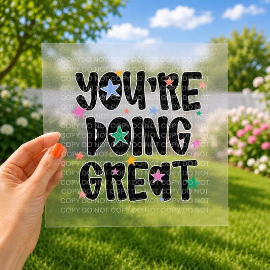 You're doing great