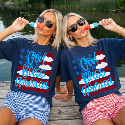 God bless america (blue)