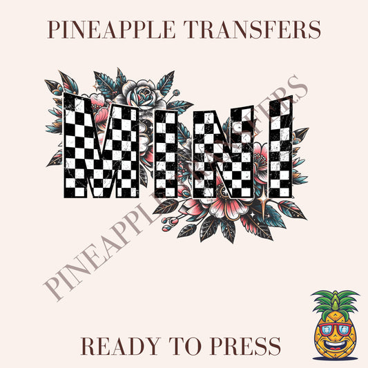 Checkered floral Mini
