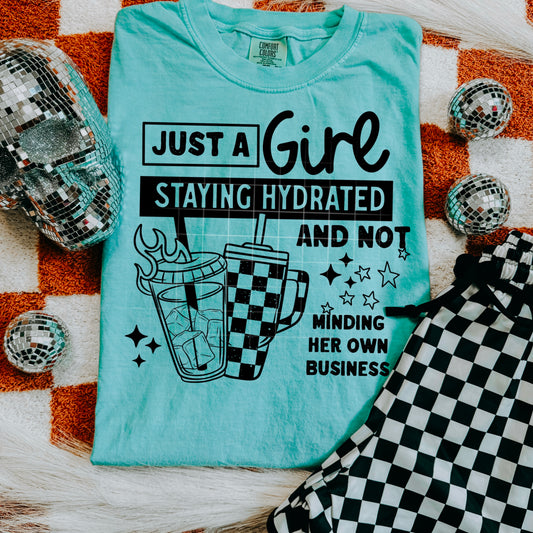Just a girl staying hydrated