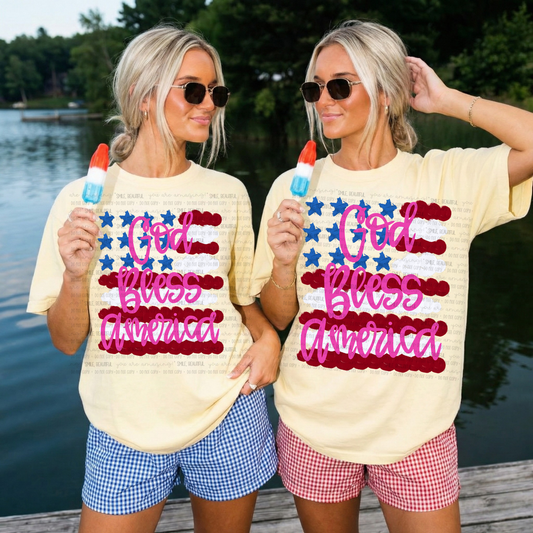 God bless america (pink)