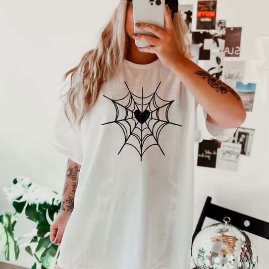 Spiderweb Heart (black)