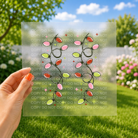 Christmas light sleeve prints