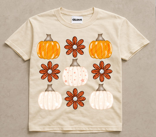 Pumpkin and flower collage