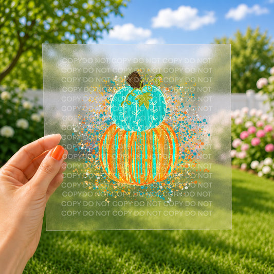 Pumpkin stacked splatter