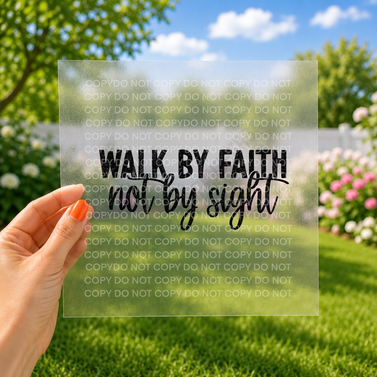 Walk by faith not by sight