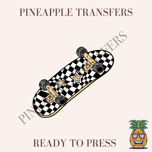 Skateboard checkered