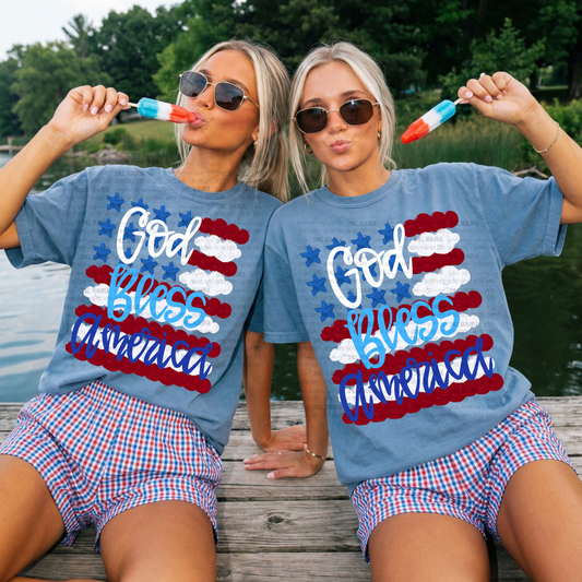 Godd bless america (white/blue)