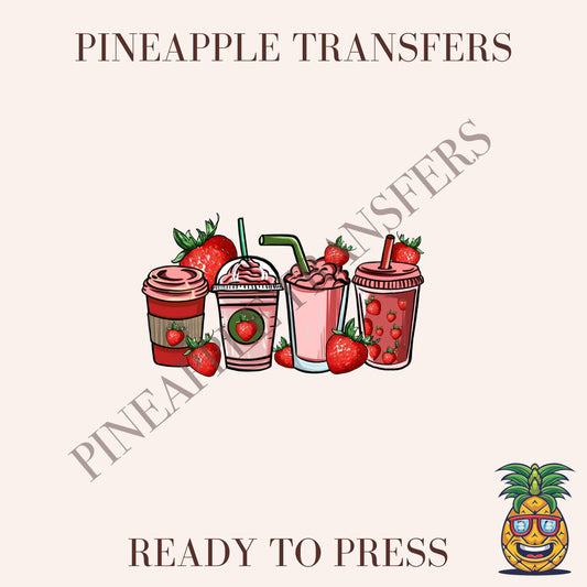 Summer strawberry drinks