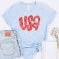 USA fake glitter pink